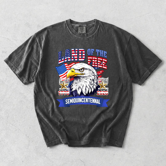Land of the Free 1776-2026 on Pepper Comfort Colors 1717