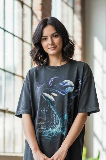 Moonlit Orca | Vintage 90s Comfort Colors® Tee